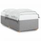Preview: ARDEBO.de - Bettgestell ohne Matratze Hellgrau 90x190 cm Stoff