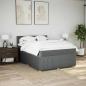 Preview: Boxspringbett mit Matratze Dunkelgrau 140x200 cm Stoff