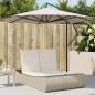 Preview: ARDEBO.de - Doppel-Sonnenliege mit Auflagen Beige Poly Rattan