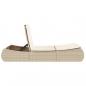 Preview: Doppel-Sonnenliege mit Auflagen Beige Poly Rattan