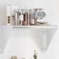Preview: Wandregal 50x30x31 cm Silbern Edelstahl