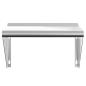 Preview: Wandregal 50x30x31 cm Silbern Edelstahl