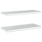 Preview: Wandregale 2 Stk. 75x30x3 cm Silbern Edelstahl