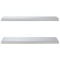 Preview: Wandregale 2 Stk. 75x30x3 cm Silbern Edelstahl