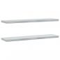Preview: Wandregale 2 Stk. 100x23,5x3 cm Silbern Edelstahl
