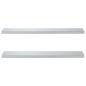 Preview: Wandregale 2 Stk. 100x23,5x3 cm Silbern Edelstahl