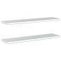 Preview: Wandregale 2 Stk. 100x23,5 cm Silbern Edelstahl