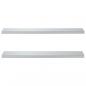 Preview: Wandregale 2 Stk. 100x23,5x3 cm Silbern Edelstahl
