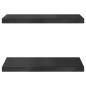Preview: Wandregale 2 Stk. 50x30x3 cm Schwarz Edelstahl