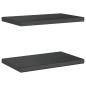 Preview: Wandregale 2 Stk. 50x30 cm Schwarz Edelstahl