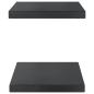 Preview: Wandregale 2 Stk. 50x30 cm Schwarz Edelstahl