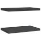 Preview: Wandregale 2 Stk. 50x30 cm Schwarz Edelstahl