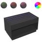 Preview: Couchtisch mit Infinity-LED Schwarz 90x50x50 cm