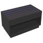 Preview: Couchtisch mit Infinity-LED Schwarz 90x50x50 cm
