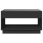 Preview: Couchtisch mit Infinity-LED Schwarz 90x50x50 cm