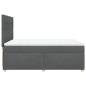 Preview: Boxspringbett mit Matratze Dunkelgrau 140x200 cm Stoff