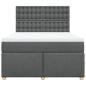Preview: Boxspringbett mit Matratze Dunkelgrau 160x200 cm Stoff