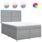 Preview: Boxspringbett mit Matratze Hellgrau 140x200 cm Stoff