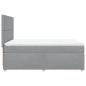 Preview: Boxspringbett mit Matratze Hellgrau 140x200 cm Stoff