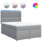 Preview: Boxspringbett mit Matratze Hellgrau 160x200 cm Stoff