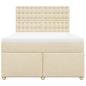 Preview: Boxspringbett mit Matratze Creme 160x200 cm Stoff