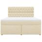 Preview: Boxspringbett mit Matratze Creme 180x200 cm Stoff
