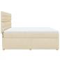 Preview: Boxspringbett mit Matratze Creme 180x200 cm Stoff