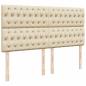 Preview: Boxspringbett mit Matratze Creme 180x200 cm Stoff
