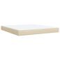 Preview: Boxspringbett mit Matratze Creme 180x200 cm Stoff