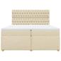 Preview: Boxspringbett mit Matratze Creme 200x200 cm Stoff