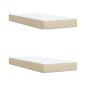 Preview: Boxspringbett mit Matratze Creme 200x200 cm Stoff