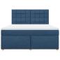 Preview: Boxspringbett mit Matratze Blau 180x200 cm Stoff
