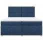 Preview: Boxspringbett mit Matratze Blau 200x200 cm Stoff