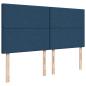 Preview: Boxspringbett mit Matratze Blau 200x200 cm Stoff