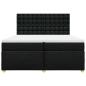 Preview: Boxspringbett mit Matratze Schwarz 200x200 cm Stoff