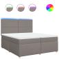 Preview: Boxspringbett mit Matratze Taupe 200x200 cm Stoff