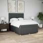 Preview: Boxspringbett mit Matratze Dunkelgrau 160x200 cm Stoff
