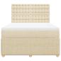 Preview: Boxspringbett mit Matratze Creme 140x200 cm Stoff