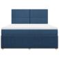 Preview: Boxspringbett mit Matratze Blau 180x200 cm Stoff