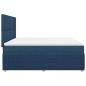 Preview: Boxspringbett mit Matratze Blau 180x200 cm Stoff