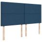 Preview: Boxspringbett mit Matratze Blau 180x200 cm Stoff