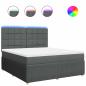 Preview: Boxspringbett mit Matratze Dunkelgrau 180x200 cm Stoff