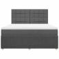 Preview: Boxspringbett mit Matratze Dunkelgrau 180x200 cm Stoff