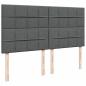 Preview: Boxspringbett mit Matratze Dunkelgrau 180x200 cm Stoff