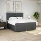 Preview: Boxspringbett mit Matratze Dunkelgrau 180x200 cm Stoff