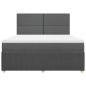 Preview: Boxspringbett mit Matratze Dunkelgrau 180x200 cm Stoff
