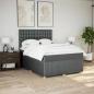 Preview: Boxspringbett mit Matratze Dunkelgrau 160x200 cm Stoff