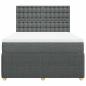 Preview: Boxspringbett mit Matratze Dunkelgrau 160x200 cm Stoff