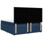 Preview: Boxspringbett mit Matratze Blau 180x200 cm Stoff