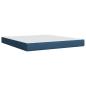 Preview: Boxspringbett mit Matratze Blau 180x200 cm Stoff